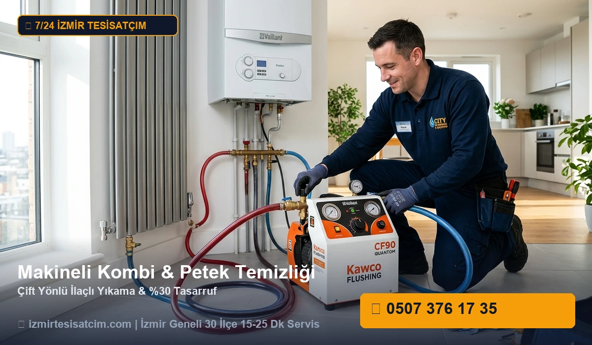 Makineli Kombi Petek Temizliği İzmir Tesisatçım 0507 376 17 35